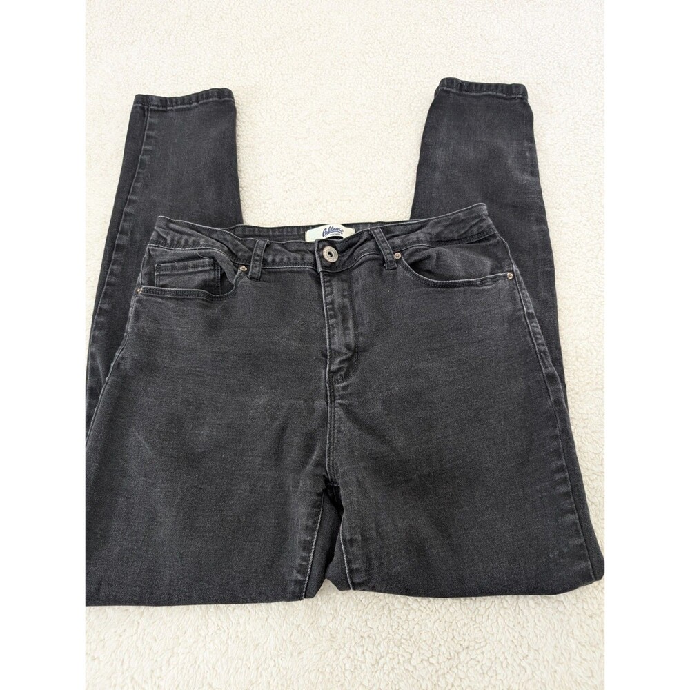 California Vintage Skinny Mid Rise Jeans Black Size 13 Y2K Denim 30 X 28 Stretch